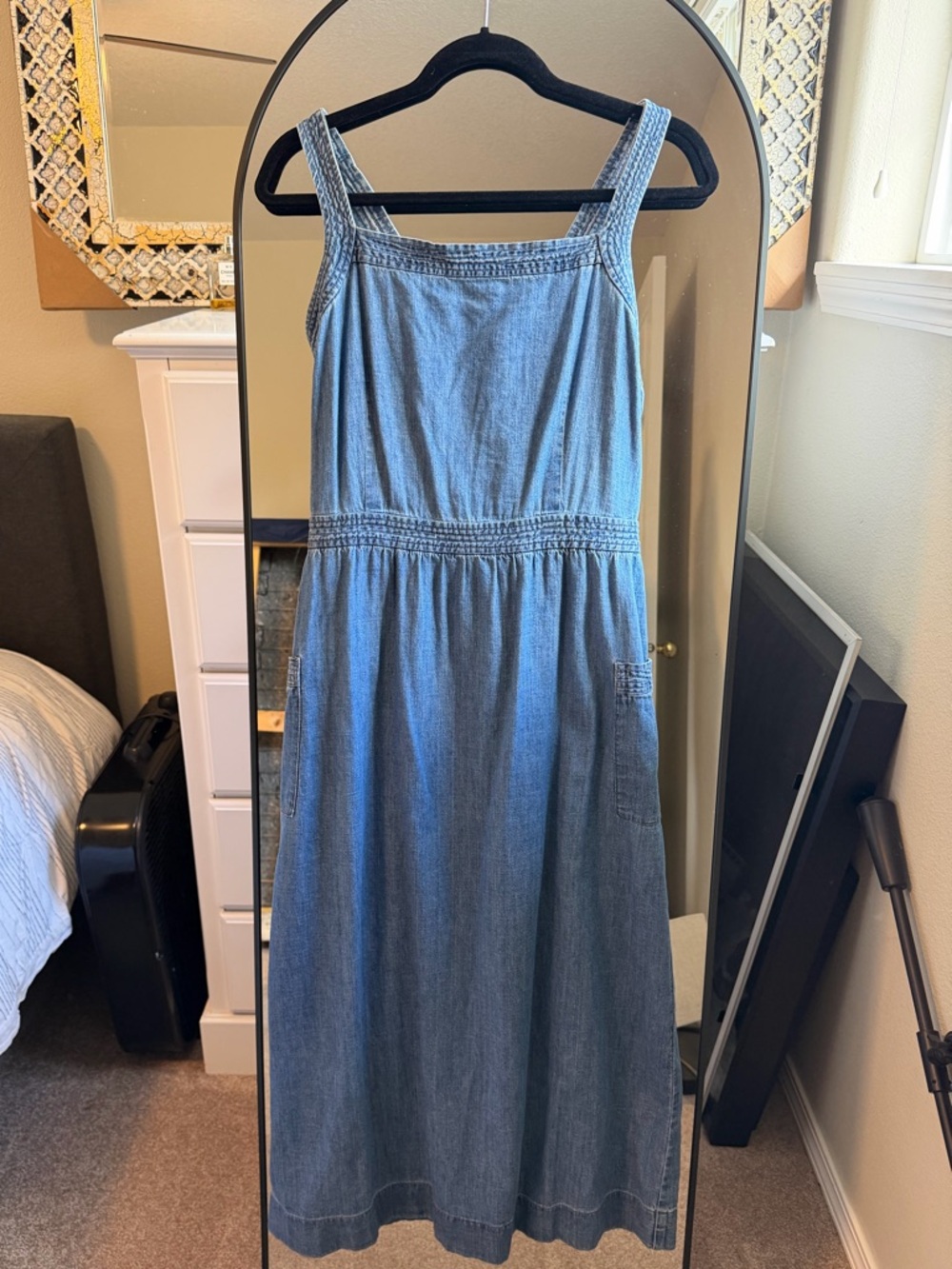 Madewell Light Blue Denim Midi Dress